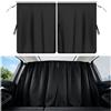 VAGCARS 2 pezzi divisorio auto privacy tende oscuranti per finestre 140 x 80 cm | Set divisorio rimovibile per sedile di camper, da viaggio e campeggio, divisorio per auto, SUV e furgoni