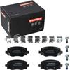KAMOKA Kit pastiglie freni Posteriore con segnalatore acustico usura con accessori JQ101355 Compatibilità con FIAT 500X 334, JEEP Renegade SUV BU, B1