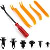 QWORK® 200 Pezzi Clip Auto 6-10mm - Kit Rivetti Plastica con 5 Attrezzi Rimozione