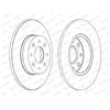 Ferodo 2x FERODO Disco freno Posteriore Ø251mm Altezza: 40,5mm Spessore: 10mm pieno DDF1741C Compatibilità con ALFA ROMEO MITO 955 4C Coupe 960
