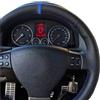 HILLAR Coprivolante Auto Per Golf 5 Mk5 Per GTI R32 Per Passat R GT 2005 Coprivolante Auto Cucito A Mano In Microfibra E Pelle PU(Red Thread)