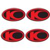 Degona 4 pz. Adesivi Resinati Gel 3D Stickers Stemma Logo per Moto Scooter Casco compatibili con KYMCO XCITING