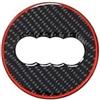 TOWBEBER For Audi A3 S3 A4 A5 A6 Q3 Q5 Q7 Q8 Adesivo in fibra di carbonio reale Volante for auto Logo Trim Adesivo for auto Decalcomania Accessori(Style E)