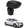 OMAC Armlehne per Renault Clio 2019-2025 con adapter - Snap-On - ABS + Kunstleder - Keine Bohrung o Installation - Einfache Montage Black