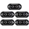IGTOPS Luce laterale di marcatura 12/24V Luce laterale per rimorchio Luce per camion, camper, roulotte (Bianco con lente affumicata, 2*LED, 5 pezzi)