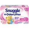 Snuggle Plus SuperFresh - Fogli ammorbidenti per asciugatrice con controllo statico e tecnologia di eliminazione degli odori, colore bianco, 200 pezzi, primavera