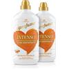 Generico Ammorbidente Profumato Ultra Concentrato Intenso, 1000ml, 43 Lavaggi, Fragranze Coccole di Latte, Pistacchio e Caramello, Set da 2 Flaconi (Coccole di Caramello)