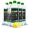 BiOHY Detergente pavimenti robot lavapavimenti (6 x 1 l) fresco, dosatore | Concentrato per aspirapolvere lavanti e stazioni: senza striature, antiscivolo su piastrelle, PVC, laminato e parquet