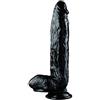 Dear, you Vibratore anale dildo enorme Vibratore G-point con potente ventosa, massaggiatore vaginale curvo a qualsiasi angolo (11,8 pollici),Black