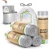 YEAUPE PRO Sacchetti per la spazzatura per secchi interni da 18-20 litri, sacchetti per la spazzatura resistenti, 60 sacchetti in plastica verde con coulisse per la spazzatura, adatti per secchi interni da 18-20