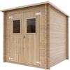 TheGoodGarden Casetta in Legno Addossata Arthur 2x2 m con Porta Doppia Finestrata
