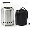 Mestive Braciere per esterni, 14 x 14 x 20 cm, senza fumo, mini braciere in acciaio inox, piccolo per balcone, terrazza e decorazione da giardino, braciere per giardino, barbecue, pellet in legno