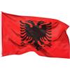 ELLENNE Bandiera Albania 60x90 - Albanese, Piccola con doppie cuciture | Bandiera ALBANESE, Tirana, Nautica per Barca, Piccola, Resistente alle Intemperie, con Occhielli in Ottone, Doppia Cucitura