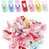 Elalove 50 Pezzi Mollette per Cucito, Clip Multiuso in Plastica con Molla in Acciaio Inossidabile, Clip per Quilting Multiuso