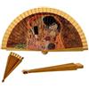 DRW Ventaglio in legno decorato con il bacio di Klimt 42 cm