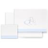 Interbaby Set Lenzuola Cotone Culla 50x80 cm Orso Elef. Palloncini Blu | Set lenzuola culla e navicella 50x80 in flanella di cotone: lenzuolo con angoli, sopra e federa, inverno, regalo nascita
