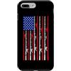 Fishing Trip Angler Fisherman Bass Trout Custodia per iPhone 7 Plus/8 Plus Canna da pesca con bandiera americana pescatore pescatore amante del pesce