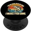 Fishing Trip Angler Fisherman Bass Trout Sono così bravo con la mia canna che faccio pescare pesce come spigola PopSockets PopGrip Adesivo