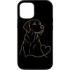 Labrador Retriever Dog Lover Gifts for W Custodia per iPhone 12/12 Pro Amante dei cani Labrador Line Art