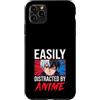 Kawaii Anime Ramen & Gamer Culture Merch Custodia per iPhone 11 Pro Max Anime Distratto Divertente Manga Occhi Rosso Blu Otaku Umorismo