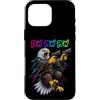 Pew Pew Funny Screeching Eagle Cosmic Ra Custodia per iPhone 16 Pro Max Pew Bald Eagle Patriottica Raptor Space Laser Blast