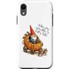 GNOMELICIOUS funny Gnome and Food meme Custodia per iPhone XR Gnomo delle favole con carrozza di zucca