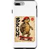 Skateboard Japan Otaku Kawaii Manga Samu Custodia per iPhone 7 Plus/8 Plus Skateboard Grumpy Japan Animal Brush Anime Kawaii Otaku Y2K