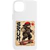Skateboard Japan Otaku Kawaii Manga Samu Custodia per iPhone 14 Plus Skateboard Grumpy Japan Animal Brush Anime Kawaii Otaku Y2K