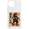 Skateboard Japan Otaku Kawaii Manga Samu Custodia per iPhone 14 Plus Skateboard Grumpy Japan Animal Brush Anime Kawaii Otaku Y2K