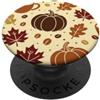 Preposh Autunno Zucca Estetica Marrone Autunno Foglia Floreale Carino Gir PopSockets PopGrip Adesivo