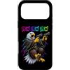 Pew Pew Funny Screeching Eagle Cosmic Ra Custodia per iPhone 17 Pro Max Pew Bald Eagle Patriottica Raptor Space Laser Blast