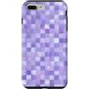 Light Purple Checkered Pattern - Gifts C Custodia per iPhone 7 Plus/8 Plus Mosaico pastello a scacchi viola lavanda