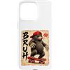 Skateboard Japan Otaku Kawaii Manga Samu Custodia per iPhone 15 Pro Max Skateboard Grumpy Japan Animal Brush Anime Kawaii Otaku Y2K