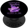 Matching Groovy 60s Style Teacher Spirit Insegnante di scuola elementare Insegna motivare l'amore ispira la scuola PopSockets PopGrip Adesivo