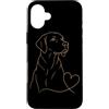 Labrador Retriever Dog Lover Gifts for W Custodia per iPhone 16 Plus Amante dei cani Labrador Line Art