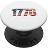 1000 Tees 1776 Patriotic Shirt Distressed American Flag Tee - Vintage PopSockets PopGrip Adesivo