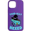Kawaii Triangle Custodia per iPhone 15 Toad-ally Hexed Witch Frog Divertente gioco di parole di Halloween