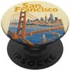 San-Francisco-Design San Francisco California USA Cable Car ponte sospeso grafica PopSockets PopGrip Adesivo