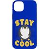 Kawaii Triangle Custodia per iPhone 14 Plus Simpatico pinguino Stay Cool Cartoon Animal Design