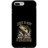 Funny Fishing Fisherman Angler Apparel & Custodia per iPhone 7 Plus/8 Plus Divertenti storie di pesce di cattura grande Bass Angler Umorismo