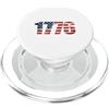 1000 Tees 1776 Patriotic Shirt Distressed American Flag Tee - Vintage PopSockets PopGrip per MagSafe
