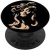 Mythic Serpent Art Medusa Snake Woman Distressed Mitologia Design PopSockets PopGrip Adesivo