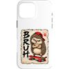 Skateboard Japan Otaku Kawaii Manga Samu Custodia per iPhone 16 Pro Max Skateboard Grumpy Japan Animal Brush Anime Kawaii Otaku Y2K