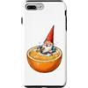 GNOMELICIOUS funny Gnome and Food meme Custodia per iPhone 7 Plus/8 Plus Vasca da bagno alla frutta arancia con simpatico gnomo