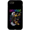 Pew Pew Funny Screeching Eagle Cosmic Ra Custodia per iPhone SE (2020) / 7/8 Pew Bald Eagle Patriottica Raptor Space Laser Blast
