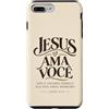 Caminho e Fé Custodia per iPhone 7 Plus/8 Plus Messaggio d'amore di Dio portoghese Bibbia cristiana Gesù Ama Você