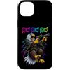 Pew Pew Funny Screeching Eagle Cosmic Ra Custodia per iPhone 14 Plus Pew Bald Eagle Patriottica Raptor Space Laser Blast