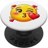Kiss Face Love Hearts Cute Romance Bacio Viso Amore Cuori Carino Coppia PopSockets PopGrip Adesivo
