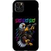Pew Pew Funny Screeching Eagle Cosmic Ra Custodia per iPhone 11 Pro Max Pew Bald Eagle Patriottica Raptor Space Laser Blast