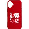Dental Love Society Custodia per iPhone 16 Plus Odontoiatria Amore Dentale San Valentino Carino Dente Dentista Cuori